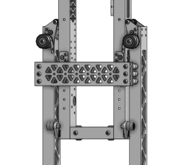 Bearing block installed on the elevator stage